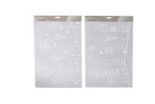 Decoris Sticker pvc in kerst sfeer wit 23x49cm