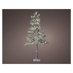 Lumineo LED kunst kerstboom frosted look met 72 lampen 150cm warm wit voor buiten gebruik
