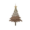 Decoris Kerstboom hanger in vorm van een kerstboom in vilt 2x15x24cm