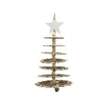 Decoris kersthanger 3d kerstboom van triplex 11x11x21cm