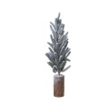 Decoris Mini kerstboom groen snowy finish dia15x34cm