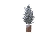 Decoris Mini sapin de Noël vert finition neigeux dia15x34cm