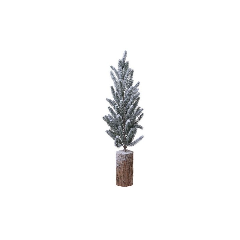 Decoris Mini kerstboom groen snowy finish dia15x34cm