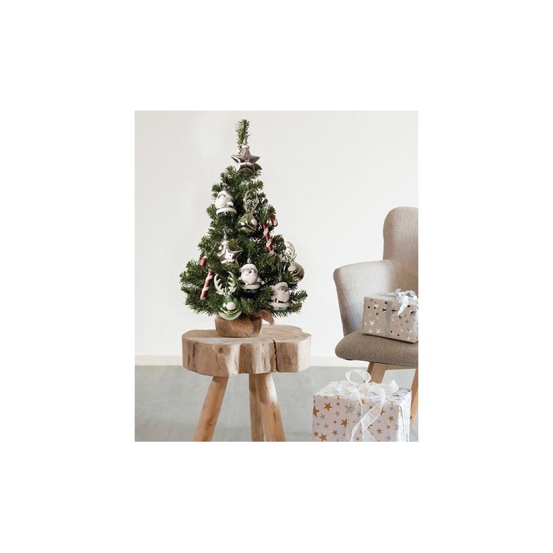 Sapin de Noël en plastique Everlands avec décoration multicolore dia35cm x 60cm