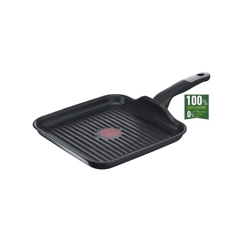 Poêle Grill Tefal Unlimited 26x26cm en aluminium avec revêtement en titane. Convient à tous les feux, y compris l'induction