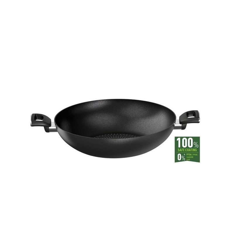 Tefal Unlimited Wadjan 36 cm en aluminium avec revêtement en titane. Convient à tous les feux, y compris l'induction