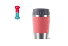 Emsa Travel Mug Easy Twist isoleerbeker koraalrood inoud 360ml anti-lek