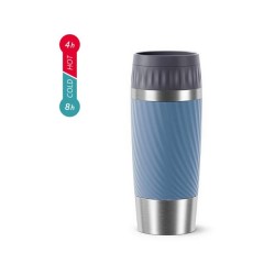 Emsa Travel Mug Easy Twist isoleerbeker blauw inoud 360ml anti-lek