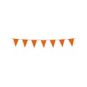Mini Vlaggenlijn Oranje 3m kunststof 10x15cm