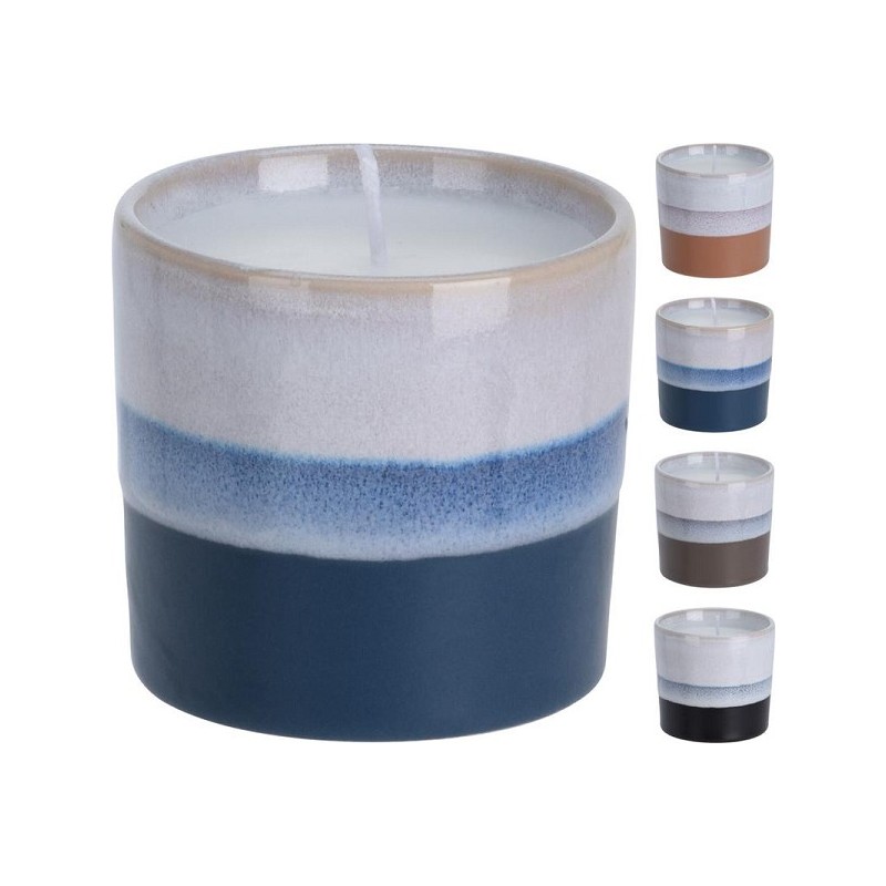 Kaars in keramieken pot t 6,7X6,7X6,2 cm