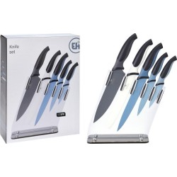 Excellent ensemble de couteaux pour articles ménagers en acier inoxydable standard à prise souple de 5 pièces