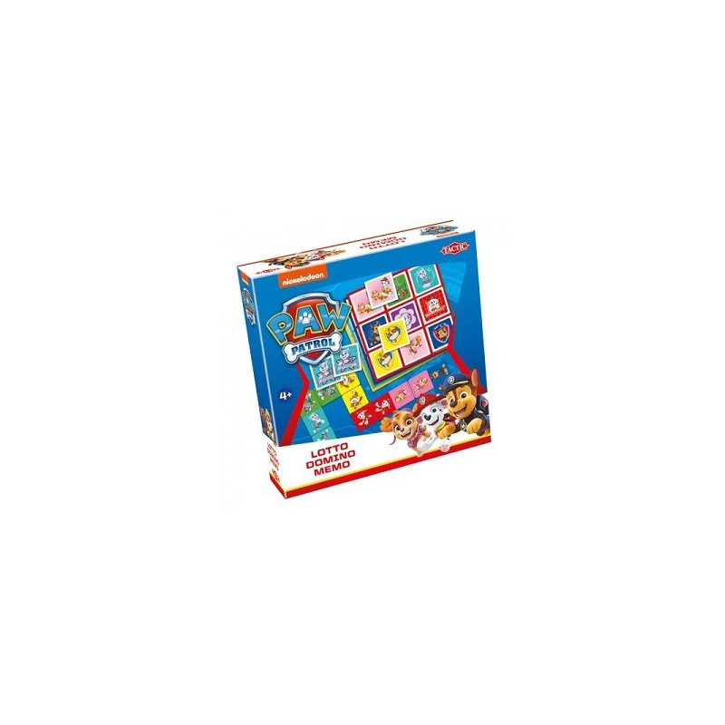 Tactic Paw Patrol 3-en-1 : Mémo - Loto - Domino