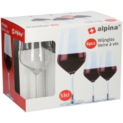 Alpina Wijnglazenset 6-delig 53cl voor rode wijn