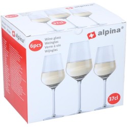 Alpina Set de verres à vin 6 pièces 37cl pour vin blanc