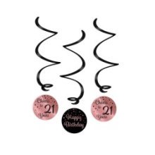 Paperdreams Swirl decorations roze/zwart - 21