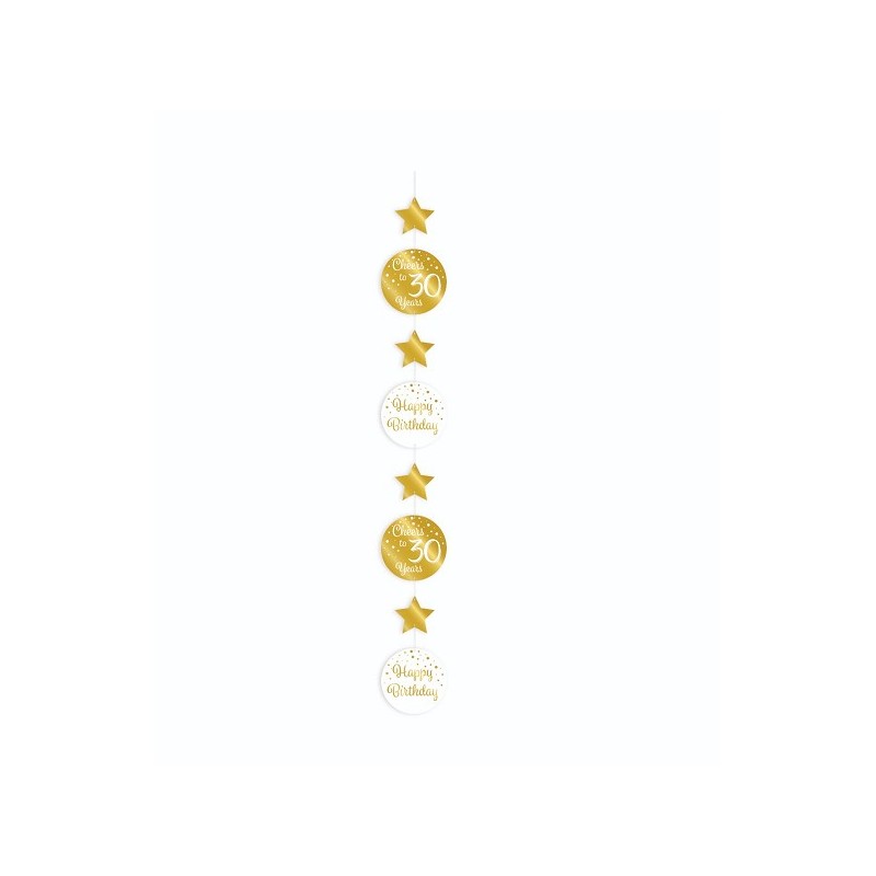Paperdreams Hanging decoration goud/wit - 30