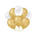 Paperdreams Decoration balloons goud/wit - 18 Verpakking a 8 stuks