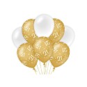 Paperdreams Ballons de décoration or/blanc - 21 Pack de 8 pièces