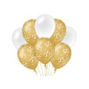 Paperdreams Ballons de décoration or/blanc - 25 Pack de 8 pièces
