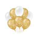 Paperdreams Decoration balloons goud/wit - 60 Verpakking a 8 stuks
