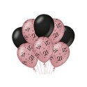 Paperdreams Ballons de décoration rose/noir - 21 Pack de 8 pièces