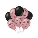 Paperdreams Decoration balloons roze/zwart - 21 Verpakking a 8 stuks