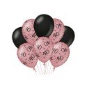 Paperdreams Decoration balloons roze/zwart - 40 Verpakking a 8 stuks