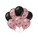 Paperdreams Decoration balloons roze/zwart - 60 Verpakking a 8 stuks