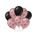 Paperdreams Ballons de décoration rose/noir - 70 Pack de 8 pièces