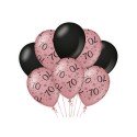 Paperdreams Decoration balloons roze/zwart - 70 Verpakking a 8 stuks