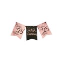 Paperdreams Party flag banner roze/zwart - 25