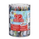 Grafix 40 Crayons de cire en tube Ø7x10cm A partir de 3 ans