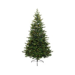 Everlands Allison Pine sapin de Noël artificiel très luxueux 210 cm de haut vert avec éclairage LED intégré et aiguilles réalist