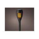Lumineo Solar fakkel kunststof vlam effect Ø7,5xH27cm-12L Verpakking a 4 stuks