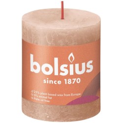 Bougie bloc rustique Bolsius 80/68 caramel crémeux - Creamy Karame