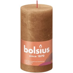 Bolsius Shine Collection Rustiek stompkaars 130/68 Spice Brown- Kruidig Bruin