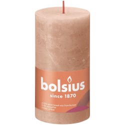 Bolsius Rustiek stompkaars 130/68 creamy caramel - Romig Karame