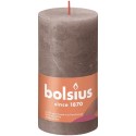 Bolsius Shine Collection Bougie bloc rustique 130/68 Taupe rustique