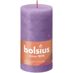 Bolsius Shine Collection Bougie bloc rustique 130/68 Violet vif ( Violet clair )