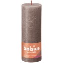 Bolsius Shine Collection Bougie bloc rustique 190/68 Taupe rustique