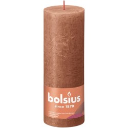 Bolsius Bougie bloc rustique 190/68 Rose Rouillé