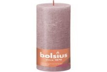 Bolsius Shine CollectionBougie bloc rustique 190/68 Ash Rose - Rose cendré