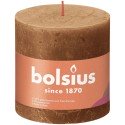Bolsius Shine Collection Rustiek stompkaars 100/100 Spice Brown- Kruidig Bruin