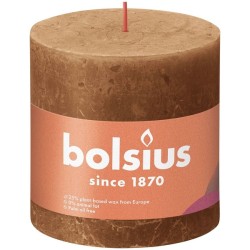 Bolsius Shine Collection Rustiek stompkaars 100/100 Spice Brown- Kruidig Bruin
