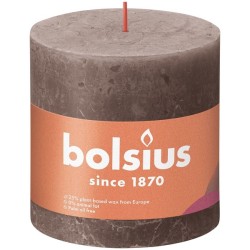 Bolsius Shine Collection Bougie bloc rustique 100/100 Taupe rustique
