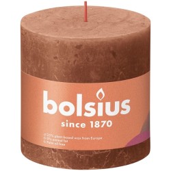 Bougie bloc rustique Bolsius 100/100 rose rouille