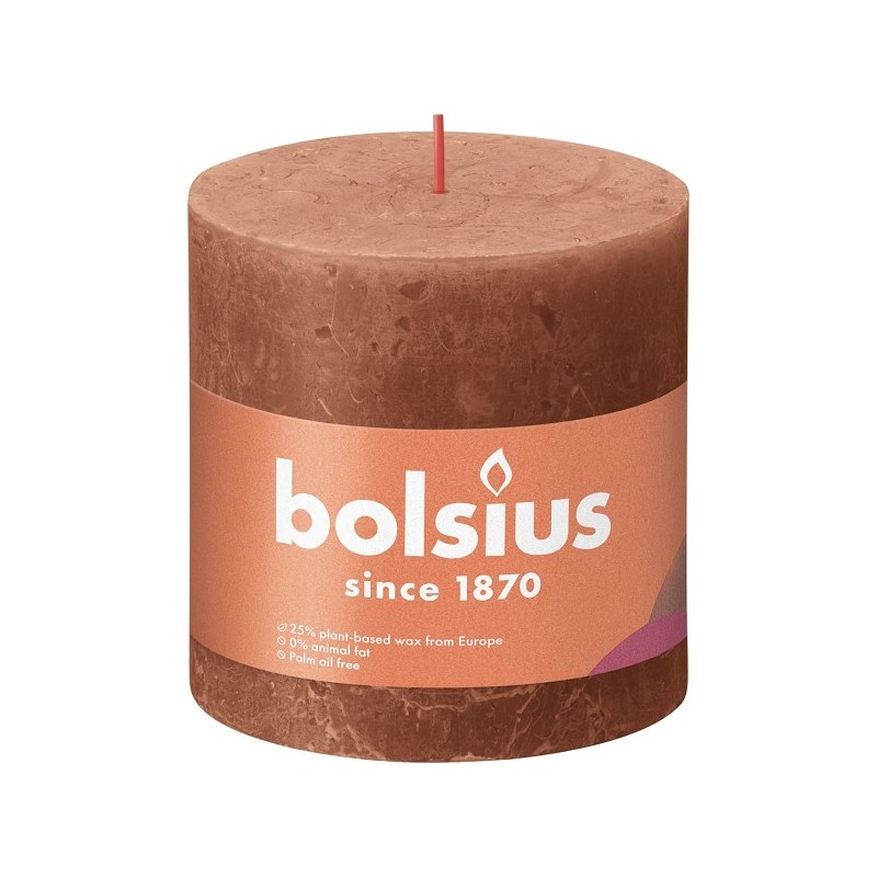 Bolsius Rustiek stompkaars 100/100 Rusty Pink