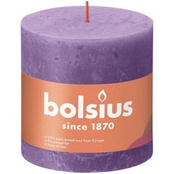 Bolsius Shine Collection Bougie bloc rustique 100/100 Violet vibrant ( Violet clair )