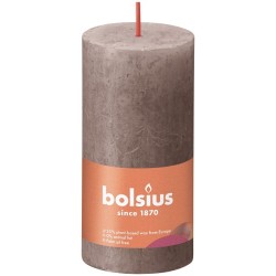 Bolsius Shine Collection Bougie bloc rustique 100/50 Taupe rustique