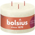 Bolsius Shine Collection Rustiek stompkaars Shine 90/140 3lont Soft Pearl - Zacht Parel